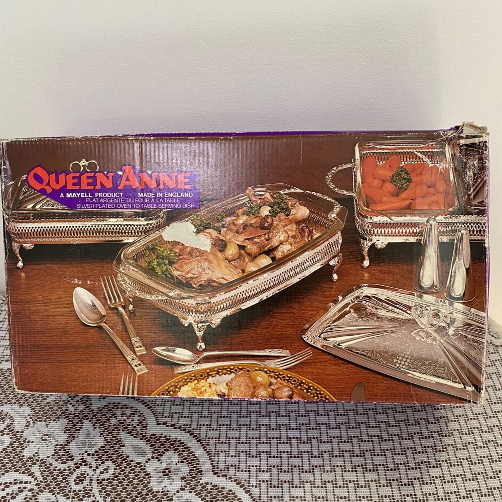 Queen Anne Silverplated Oven-To-Table Serving Dish
